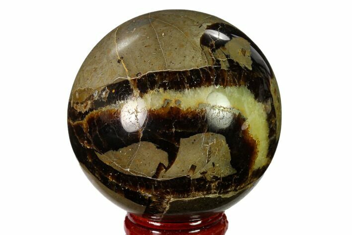 Polished Septarian Sphere - Madagascar #154125